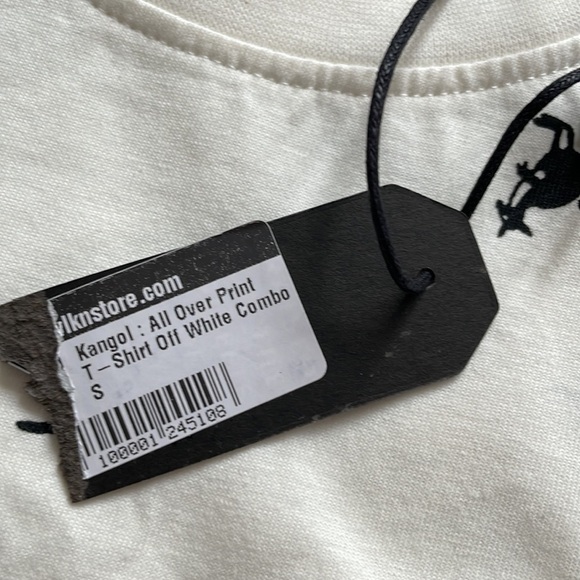 KANGOL All Over Print Off White Combo T-Shirt Size Small - Picture 5 of 7